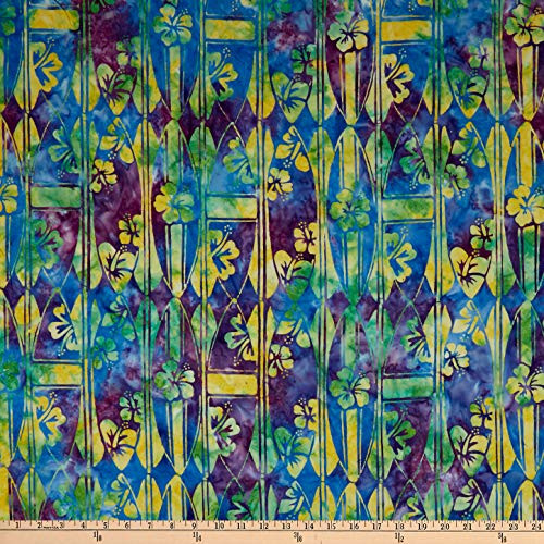 Michael Miller Tropical Surfing Batik, Violet Yard