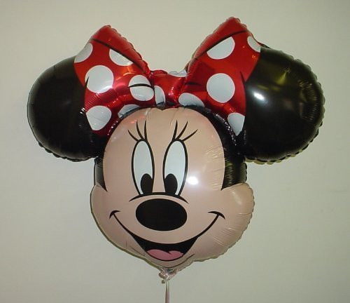Street Treats 34" Minnie Mouse Shaped Foil Balloon With Red Bow