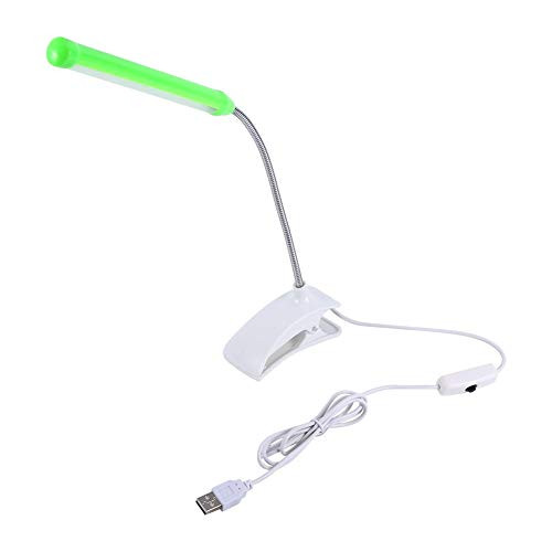 Zerodis LED Desk Lamp, Dimmable USB Powered Clamp Light Bed Table Study Desk Reading Lamp for Reading, Studying, Working, Bedroom, Office(Green)