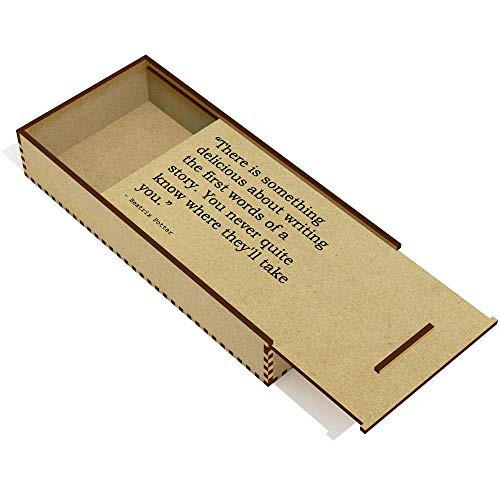 Azeeda Writing Quote by Beatrix Potter Wooden Pencil Case / Slide Top Box (PC00001168)