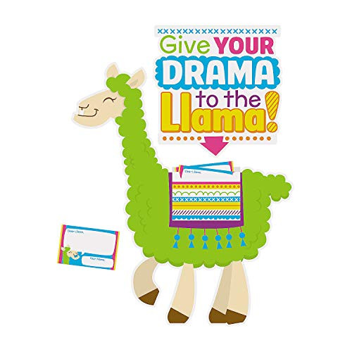 Fun Express No Drama Llama Bulletin Board Set - 10 Pieces - Educational and Learning Activities for Kids