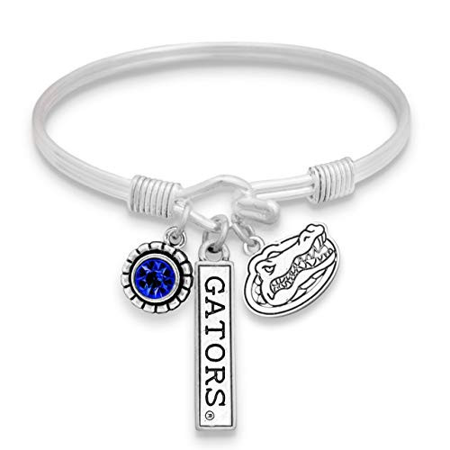 FTH Florida Gators Triple Charm Wire Bangle Bracelet with Team Logo Charm