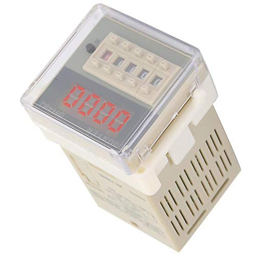 DH48J-8A LCD Counter Relay Digital Counter Time Relay 0-999900 for Remote Control Automatic Control(110VAC)