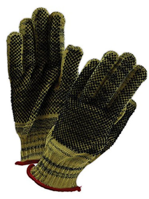 Magid Glove and Safety KA1000PR-7 CutMaster KA1000PR Kevlar Armor Blend Dotted Knit Gloves - Cut Level 5, Standard Kevlar and Armor Kevlar Yarn Blend, Size 7, Black/Yellow Magid Glove and Safety KA1000PR-7 CutMaster KA1000PR Kevlar Armor Blend Dotted Knit Gloves - Cut Level 5, Standard Kevlar and Armor Kevlar Yarn Blend, Size 7, Black/Yellow