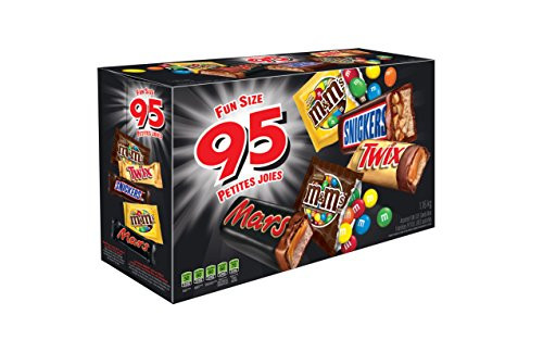 MARS ASSORTED Chocolate Halloween Candy Bars, Variety Pack, 90 count
