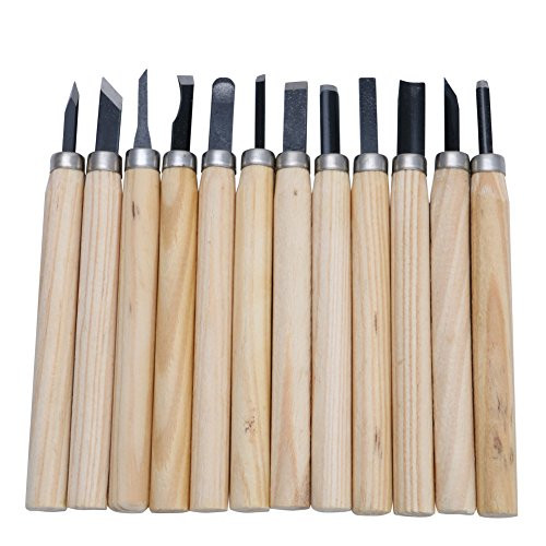 Kangnice 12pc Professional Wood Carving Hand Chisel Knife Tool Set Woodworkers Gouges New