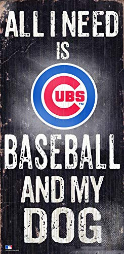Fan Creations MLB Chicago Cubs Unisex Chicago Cubs Baseball and My Dog Sign, Team Color, 6 x 12