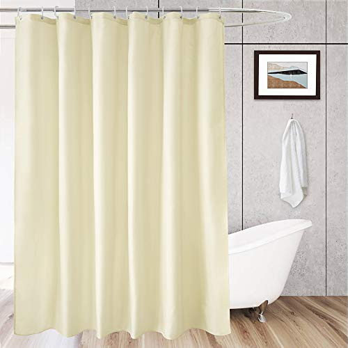 AooHome Hotel Shower Curtain Liner, Fabric Beige Standard Shower Curtain with Hooks, Weighted Hem, Waterproof, 72 x 72 Inch AooHome Hotel Shower Curtain Liner, Fabric Beige Standard Shower Curtain with Hooks, Weighted Hem, Waterproof, 72 x 72 Inch