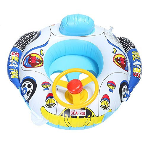 Jershal Swimming Float Seat - Cute Cartoon Kids Swimming Float Seat Boat for Toddler Baby Inflatable Pool Water Swim Ring