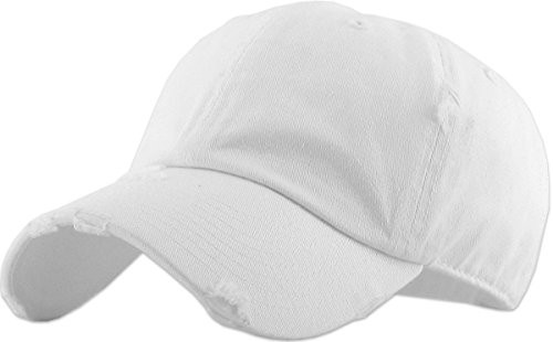 KBETHOS Vintage Washed Distressed Cotton Dad Hat Baseball Cap Adjustable Polo Trucker Unisex Style Headwear (Vintage) White Adjustable KBETHOS Vintage Washed Distressed Cotton Dad Hat Baseball Cap Adjustable Polo Trucker Unisex Style Headwear (Vintage) White Adjustable