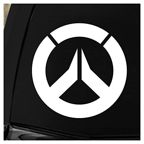 JINX Overwatch Logo Car Window Die Cut Vinyl Decal Sticker (White, 5.75")