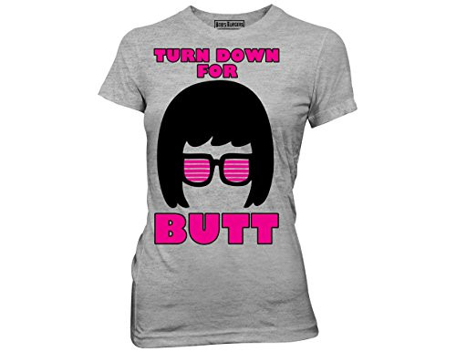 Ripple Junction Bob's Burger Turn Down for Butt Adult T-Shirt XL Heather Grey