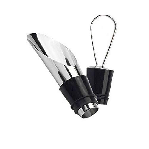 2 in 1 Stainless Steel Liquor Bottles Wine Aerating Spout and Pourer Stopper Wine Pourer Stoppers Wine Funnel Bottle Pourer