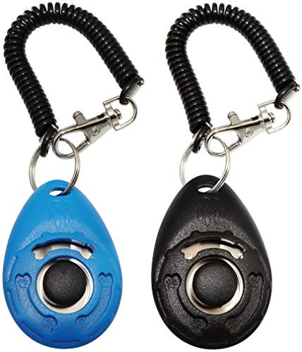 Pet Training Clicker for Dog, Clickers with Wrist Strap for Cat Horse Bird Puppy,2 Pcs