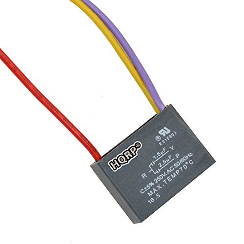 HQRP Capacitor for Harbor Breeze Ceiling Fan CBB61 1.5uf+2.5uf 3-Wire plus HQRP Coaster