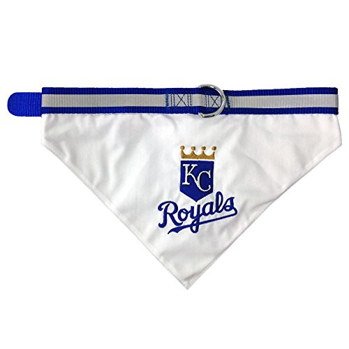 Pets First MLB Bandana - Kansas City Royals Dog Bandana with Reflective and Adjustable Dog Collar, Small Pets First MLB Bandana - Kansas City Royals Dog Bandana with Reflective and Adjustable Dog Collar, Small