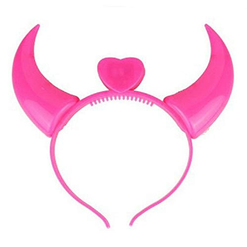 The Electric Mammoth Light Up LED Flashing Devil Horns Headband (Pink)