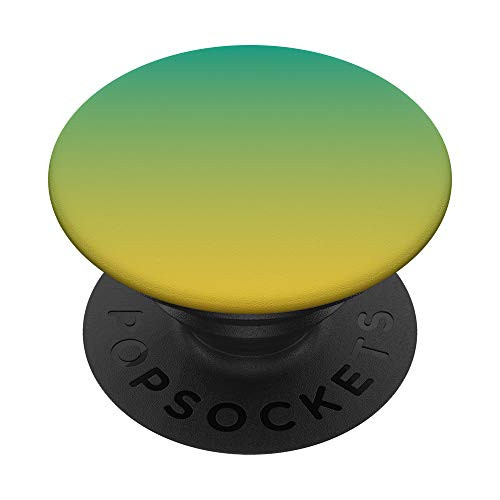 Cute Yellow Gradient Aesthetic Green to Yellow Color Green PopSockets PopGrip: Swappable Grip for Phones  and  Tablets