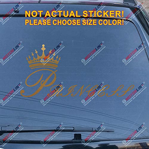3S MOTORLINE Princess Crown Decal Sticker Baby On Board Car Vinyl Pick Size Color die Cut (Gold, 6'' (15.2cm)) 3S MOTORLINE Princess Crown Decal Sticker Baby On Board Car Vinyl Pick Size Color die Cut (Gold, 6'' (15.2cm))