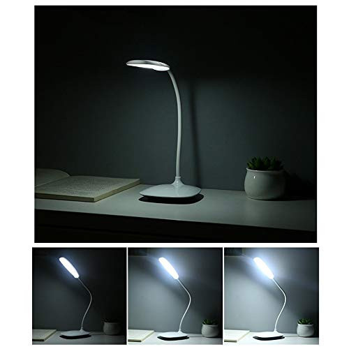 LED Desk Lamp with Flexible Gooseneck 3 Level Brightness Cordless Lamp Battery Operated Rechargeable Table Touch Control Portable Lamp for Dorm Study Office Bedroom Eye-Caring and Energy Saving LED Desk Lamp with Flexible Gooseneck 3 Level Brightness Cordless Lamp Battery Operated Rechargeable Table Touch Control Portable Lamp for Dorm Study Office Bedroom Eye-Caring and Energy Saving