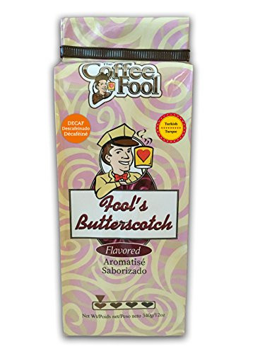 The Coffee Fool Turkish Powder, Fool's Decaf Butterscotch, 12 Ounce