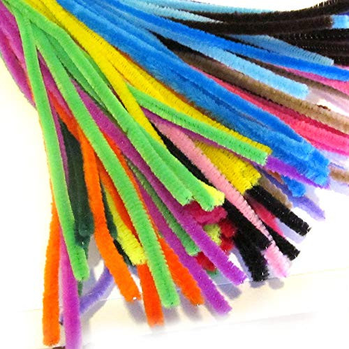 The Crafts Outlet Chenille Stems, Pipe Cleaner, 20-inch (50-cm), 50-pc, Mixed Pack