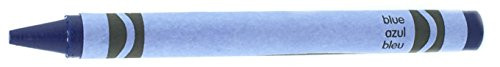 50 Blue Crayons Bulk - Single Color Crayon Refill - Regular Size 5/16 inch x 3-5/8 inch