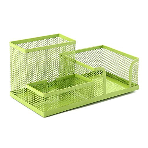 Dsxnklnd Metal Mesh Desk Organizer Pen Holder with 3 Compartments for Home Office Students Supplies Storage