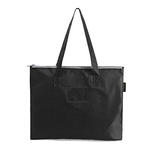 BeeGreen Black File Folder with Handles Inside Zippered Pocket Waterproof Document Bags for Men  and  Women Multi-Purpose Hanging File Folder Black Cute File Pockets 1 Pack