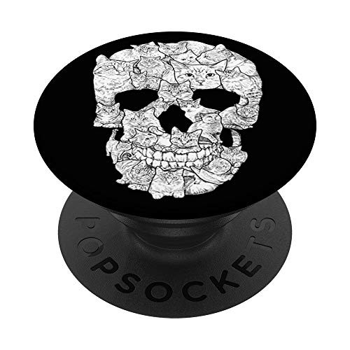 Cat Skull - Kitty Skeleton Halloween Idea PopSockets PopGrip: Swappable Grip for Phones and Tablets Cat Skull - Kitty Skeleton Halloween Idea PopSockets PopGrip: Swappable Grip for Phones and Tablets