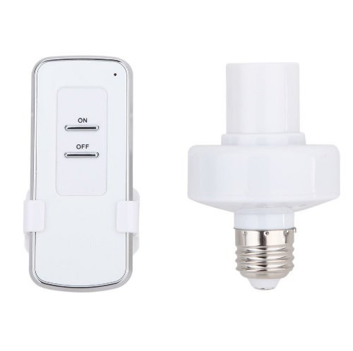 E27 Screw Base Wireless Remote Control Light Lamp Bulb Holder Cap Socket Switch