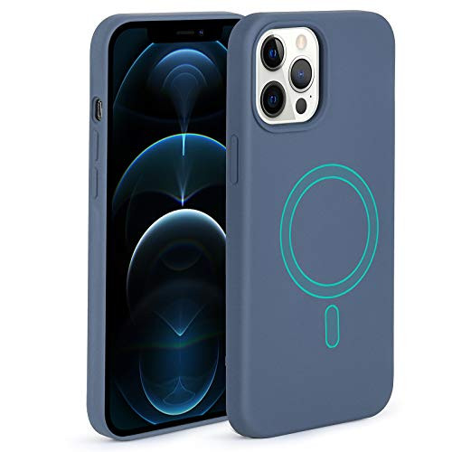 YDLucky Boat Case for iPhone 12 Pro Max Magnetic Silicon Case Magnet Case Soft Rubber Cover for iPhone 12 Pro Max (Lavender Ash,for iPhone 12 Pro Max 6.7'')