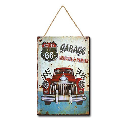 XUNXINYOUBI Garage Service Repair Decorative Wood Sign Shabby Chic Man cave Posters Vintage Garage Wall Decor (W3048)