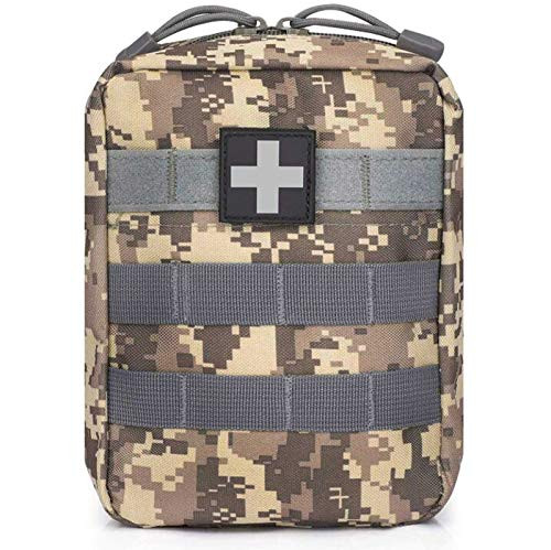 First Aid Pouch Molle Medical IFak Pouch,Small Tactical EMT First Aid Bag Empty Compact Utility Multicam Bag Pouches(ACU)