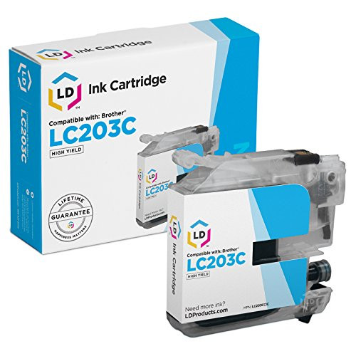 LD Compatible Ink Cartridge Replacement for Brother LC203C High Yield (Cyan)
