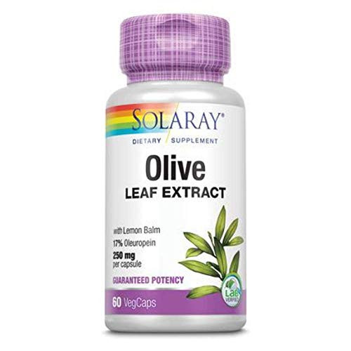 Solaray Olive Leaf Extract Supplement, 250mg   60 Count