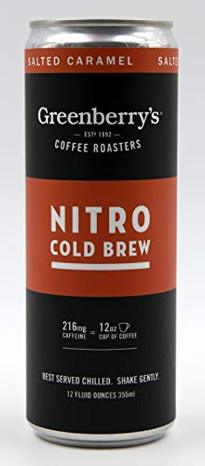 Greenberry Roaster's Nitro Canned Cold Brew Coffee - Salted Caramel, 4-Pack Greenberry Roaster's Nitro Canned Cold Brew Coffee - Salted Caramel, 4-Pack