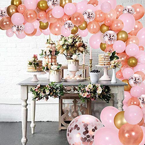Rose Gold Balloons, balloon garland kit, Balloon Arch Kit, Birthday Balloons, 140Pcs Pink Rose Gold Confetti Balloons, Bridal Balloons, Baby Shower Balloons, Wedding, Rose gold party decorations Rose Gold Balloons, balloon garland kit, Balloon Arch Kit, Birthday Balloons, 140Pcs Pink Rose Gold Confetti Balloons, Bridal Balloons, Baby Shower Balloons, Wedding, Rose gold party decorations