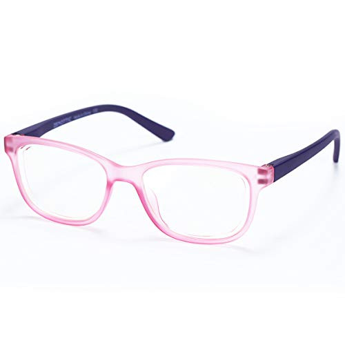 ZENOTTIC Kids Blue Light Blocking Glasses Anti Glare Lens Lightweight Frame Computer Eyeglasses for Boys and Girls (Pink)