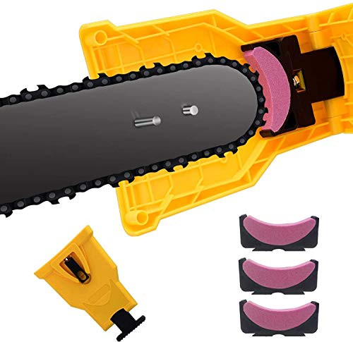 Chainsaw Sharpener Universal Chain Saw Blade Sharpener Fast Sharpening Stone Grinder Tools Bar Mounted Chainsaw Teeth Sharpener Fit for 14 16 18 20 Inches Two Holes Chain Saw Bar with total 4 Whetston Chainsaw Sharpener Universal Chain Saw Blade Sharpener Fast Sharpening Stone Grinder Tools Bar Mounted Chainsaw Teeth Sharpener Fit for 14 16 18 20 Inches Two Holes Chain Saw Bar with total 4 Whetston