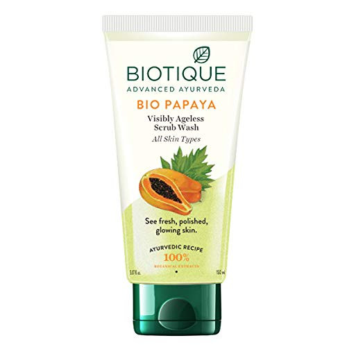 Biotique Bio Papaya Visibly Flawless Skin Face Wash, 150ml I All Skin Type I Dissolve Dead Surface Cells, Unclog Pore Openings I Uncovers Skin's Natural Brightness For Younger-Looking Complexion Biotique Bio Papaya Visibly Flawless Skin Face Wash, 150ml I All Skin Type I Dissolve Dead Surface Cells, Unclog Pore Openings I Uncovers Skin's Natural Brightness For Younger-Looking Complexion