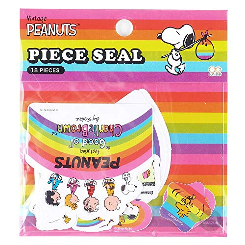 Peanuts Snoopy Rainbow PVC Stickers/Pack of 12 (POP   S8580251  )
