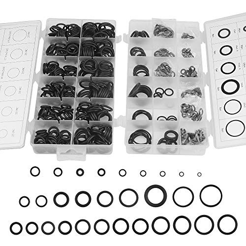 XLX 300Pcs Assorted O-Ring Kit with 225Pcs Rubber O-Ring Sealing Gasket Repair Box Washer Seal Assortment Set for Plumbing Automotive General Repair XLX 300Pcs Assorted O-Ring Kit with 225Pcs Rubber O-Ring Sealing Gasket Repair Box Washer Seal Assortment Set for Plumbing Automotive General Repair