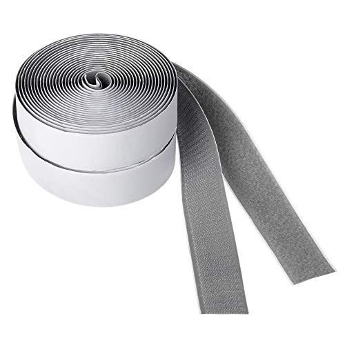 BRAVESHINE Hook Loop Roll with Adhesive - 1.2 Inch 16.5FT Heavy Duty Hook and Loop Strips - Industrial Strength Sticky Back Fabric Fastener Tape for Sewing Craft, Mounting or Hanging Items - Grey BRAVESHINE Hook Loop Roll with Adhesive - 1.2 Inch 16.5FT Heavy Duty Hook and Loop Strips - Industrial Strength Sticky Back Fabric Fastener Tape for Sewing Craft, Mounting or Hanging Items - Grey