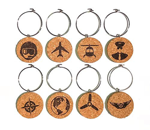 Aviation Wine Charms, Aviation Gifts (20plus Unique Sets) Cork Wine Glass Charms - Set of 8 Aviation Charms, Pilot Gifts - Wine Accessories, Airplane Lovers Wine Gift Basket for Wine Lover Wine Tags Aviation Wine Charms, Aviation Gifts (20plus Unique Sets) Cork Wine Glass Charms - Set of 8 Aviation Charms, Pilot Gifts - Wine Accessories, Airplane Lovers Wine Gift Basket for Wine Lover Wine Tags