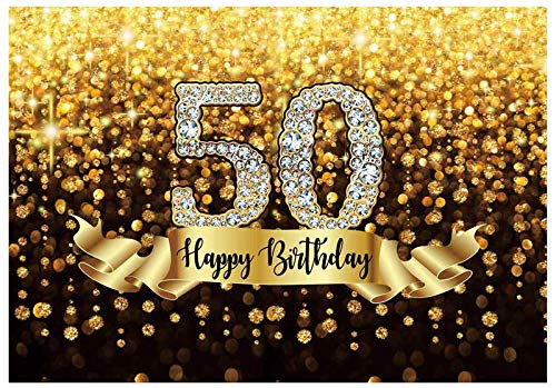 Funnytree 7x5ft Gold and Black 50th Birthday Party Backdrop Golden Glitter Diamonds Shiny Photography Background Fifty Years Old Age Cake Table Decoration Photo Banner Photobooth Props Supplies Funnytree 7x5ft Gold and Black 50th Birthday Party Backdrop Golden Glitter Diamonds Shiny Photography Background Fifty Years Old Age Cake Table Decoration Photo Banner Photobooth Props Supplies