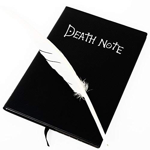 Death Note Book Cosplay Notebook with Feather Pen Book Animation Notebook Leather Diary Journal Death Notebook 108 pages