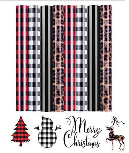 8 Sheets Christmas Buffalo Plaid Leopard Heat Transfer Vinyl Black Buffalo Check Heat Transfer Vinyl Assorted Colors for Iron on Fabrics Craft T-Shirts?12 inch x 10 inch 8 Sheets Christmas Buffalo Plaid Leopard Heat Transfer Vinyl Black Buffalo Check Heat Transfer Vinyl Assorted Colors for Iron on Fabrics Craft T-Shirts?12 inch x 10 inch