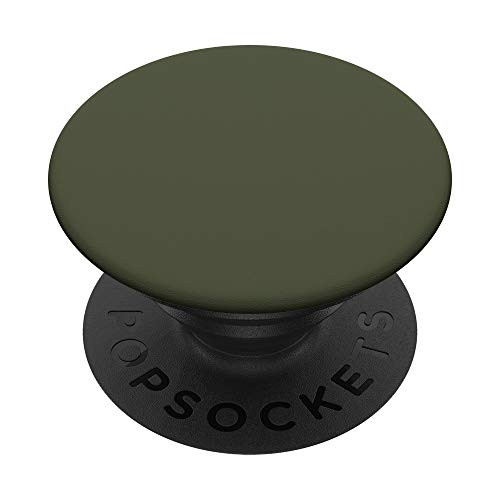 Simple Solid Color Chic Dark Olive Green Design PopSockets PopGrip: Swappable Grip for Phones  and  Tablets