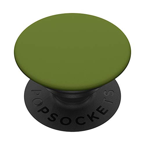 Olive-Green: Cute Minimalist Simple Solid-Color PopSockets PopGrip: Swappable Grip for Phones  and  Tablets